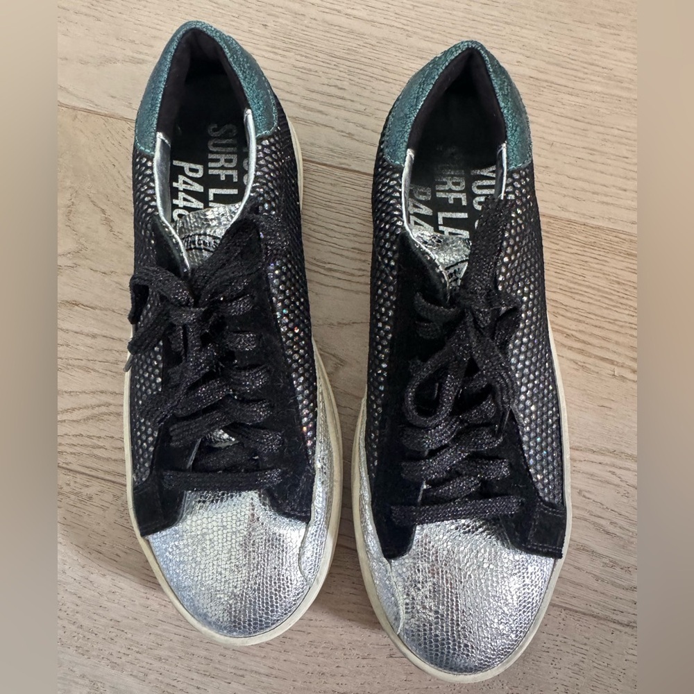 P448 JOHN GLITTER MESH / SUEDE MULTI size 38